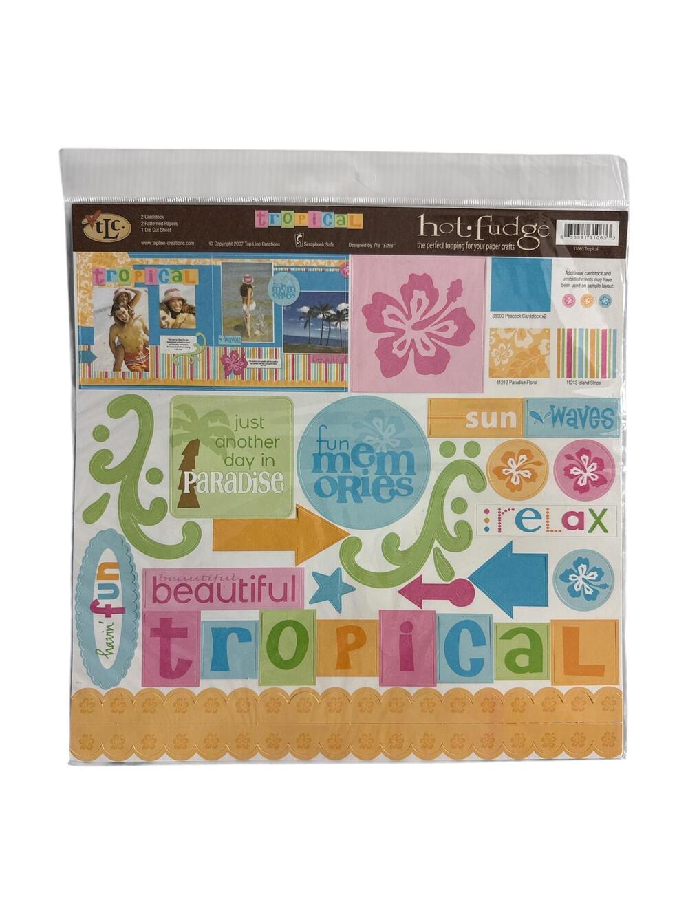 TLC 2007 Hot Fudge Tropical Scrapbook Paper Pack
